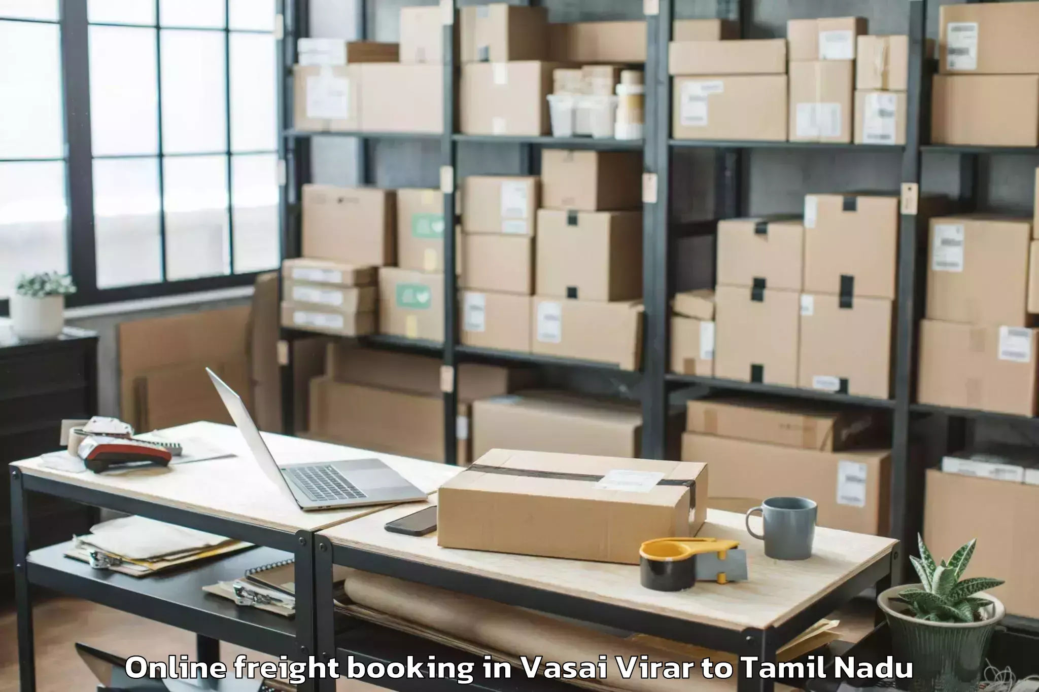 Get Vasai Virar to Uthiramerur Online Freight Booking